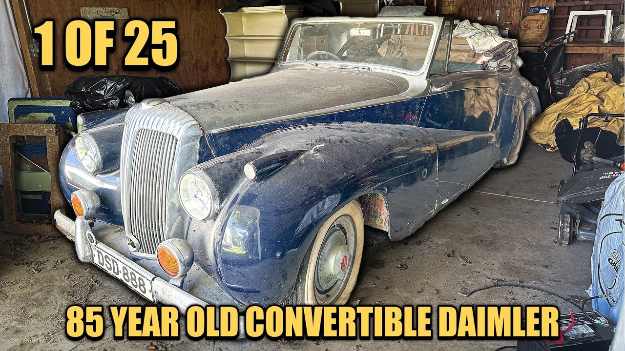 85 Years Old ABANDONED Barn Find Daimler DB18! 1 of 25 Car Detailing Restoration!