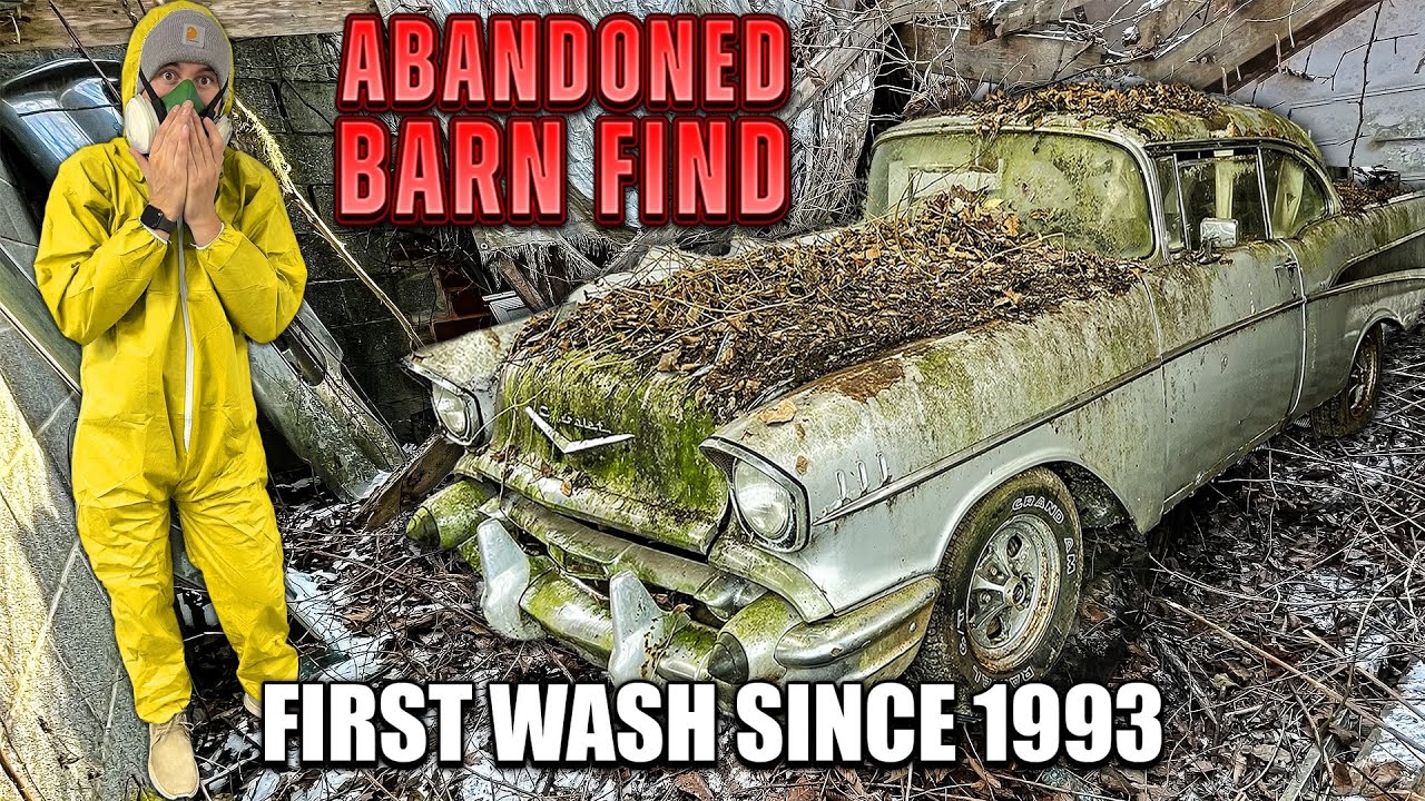 ABANDONED BARN FIND First Wash In 30 Years Bel Air Sport Coupe! Satisfying Car Detailing Restoration