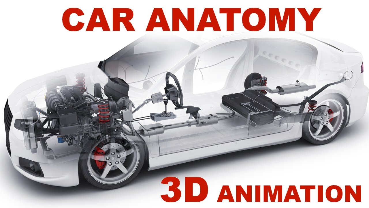 Сar anatomy: The Basics / How cars work? (3D animation)