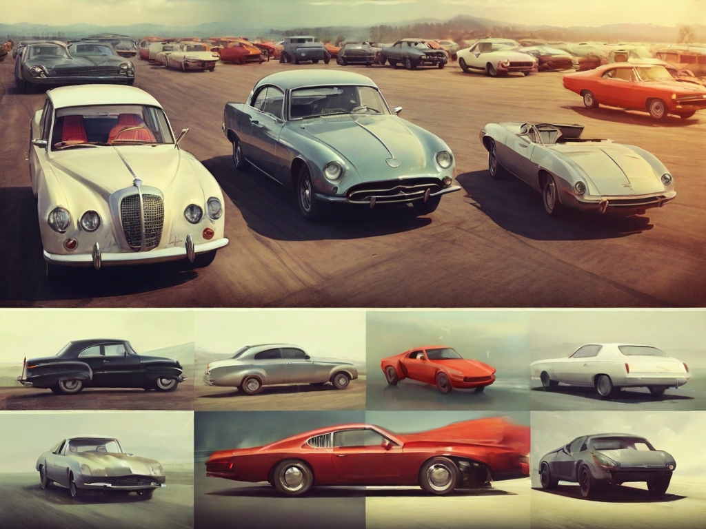 Explore the evolution of automobiles through a generational montage
