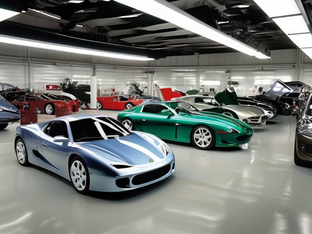 Explore the meticulous detailing of luxury automobiles in the body shop